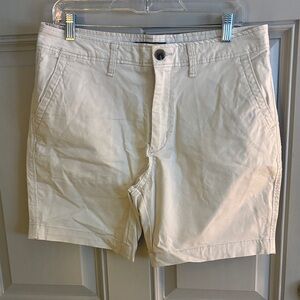 Prince & Fox Men's Beige Flat Front Shorts